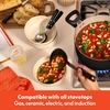 image:imagebella 21 Piece Kitchen Set with EverGood Ceramic Nonstick Coating Dishwasher amp Oven Safe All Stovetops Compatible Tempered Glass Lids amp Cool Touch Handles BlackBlack