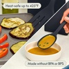 image:imagebella 5 Piece Tool Set with Magnetic Rack Nontoxic Foodgrade OatmilkSlate