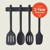 image:imagebella 5 Piece Tool Set with Magnetic Rack Nontoxic Foodgrade OatmilkSlate