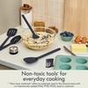 image:imagebella 5 Piece Tool Set with Magnetic Rack Nontoxic Foodgrade OatmilkSlate