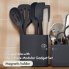 image:imagebella 6 Pc Modular Kitchen Utensil Tool Set NonToxic Silcone OatmilkOatmilk