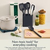 image:imagebella 6 Pc Modular Kitchen Utensil Tool Set NonToxic Silcone OatmilkSlate
