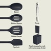 image:imagebella 6 Pc Modular Kitchen Utensil Tool Set NonToxic Silcone OatmilkSlate