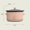 image:imagebella 6qt Manual NonToxic Slow Cooker with Cord Storage PlumBlossom