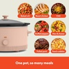 image:imagebella 6qt Manual NonToxic Slow Cooker with Cord Storage PlumBlossom