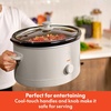 image:imagebella 6qt Manual NonToxic Slow Cooker with Cord Storage PlumOatmilk