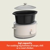 image:imagebella 6qt Manual NonToxic Slow Cooker with Cord Storage PlumOatmilk