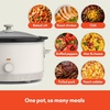 image:imagebella 6qt Manual NonToxic Slow Cooker with Cord Storage PlumOatmilk