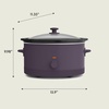 image:imagebella 6qt Manual NonToxic Slow Cooker with Cord Storage PlumPlum