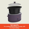 image:imagebella 6qt Manual NonToxic Slow Cooker with Cord Storage PlumPlum