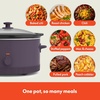 image:imagebella 6qt Manual NonToxic Slow Cooker with Cord Storage PlumPlum