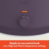 image:imagebella 6qt Manual NonToxic Slow Cooker with Cord Storage PlumPlum