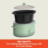 image:imagebella 6qt Manual NonToxic Slow Cooker with Cord Storage PlumSeaglass