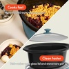 image:imagebella 6qt Manual NonToxic Slow Cooker with Cord Storage PlumSurf