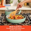 image:imagebella 7 Piece Cookware Set with EverGood Ceramic Nonstick Coating Dishwasher Safe Oven Safe All Stovetops Compatible Glass Lids with Silicone Rims Cool Touch Handles BlackSeaglass