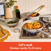 image:imagebella 7 Piece Cookware Set with EverGood Ceramic Nonstick Coating Dishwasher Safe Oven Safe All Stovetops Compatible Glass Lids with Silicone Rims Cool Touch Handles BlackOatmilk