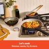 image:imagebella 7 Piece Cookware Set with EverGood Ceramic Nonstick Coating Dishwasher Safe Oven Safe All Stovetops Compatible Glass Lids with Silicone Rims Cool Touch Handles BlackBlack