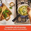 image:imagebella 7 Piece Cookware Set with EverGood Ceramic Nonstick Coating Dishwasher Safe Oven Safe All Stovetops Compatible Glass Lids with Silicone Rims Cool Touch Handles BlackBlack