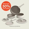 image:imagebella 8 Piece Removable Handle EverGood NonToxic Cookware Set OatmilkOatmilk