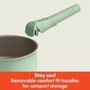 image:imagebella 8 Piece Removable Handle EverGood NonToxic Cookware Set OatmilkSeaglass