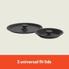 image:imagebella 9 Piece Ceramic Nonstick Cookware Set Fitsanywhere Kitchenware w EverGood Coating Dishwasher amp Oven Safe All Stovetops Compatible Stackable Design Cool Touch Handles Black