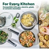 image:imagebella Cookware Set with Glass Lids with Nonstick PFOA Free and Scratch Resistant Surface Aluminum Bakeware Pots and Pans Storage Bowls amp Utensils Compatible with All Stovetops 21 Piece GrayWhite