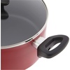 image:imagebella Cookware Set with Glass Lids with Nonstick PFOA Free and Scratch Resistant Surface Aluminum Bakeware Pots and Pans Storage Bowls amp Utensils Compatible with All Stovetops 21 Piece GrayRed