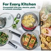image:imagebella Cookware Set with Glass Lids with Nonstick PFOA Free and Scratch Resistant Surface Aluminum Bakeware Pots and Pans Storage Bowls amp Utensils Compatible with All Stovetops 21 Piece GrayRed