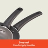 image:imagebella Cookware Set with Glass Lids with Nonstick PFOA Free and Scratch Resistant Surface Aluminum Bakeware Pots and Pans Storage Bowls amp Utensils Compatible with All Stovetops 21 Piece GrayBlack