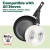 image:imagebella Cookware Set with Glass Lids with Nonstick PFOA Free and Scratch Resistant Surface Aluminum Bakeware Pots and Pans Storage Bowls amp Utensils Compatible with All Stovetops 21 Piece GrayCream
