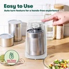 image:imagebella Electric Can Opener and Knife Sharpener Removable Cutting Lever Cord Storage Stainless Steel Blade White