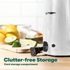 image:imagebella Electric Can Opener and Knife Sharpener Removable Cutting Lever Cord Storage Stainless Steel Blade White
