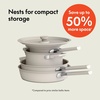 image:imagebella FitsAnywhere 9Piece Nonstick NonToxic Cookware Set OatmilkOatmilk