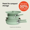 image:imagebella FitsAnywhere 9Piece Nonstick NonToxic Cookware Set OatmilkSeaglass