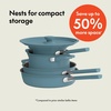 image:imagebella FitsAnywhere 9Piece Nonstick NonToxic Cookware Set OatmilkSurf