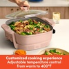 image:imagebella FitsAnywhere SAUTE Make amp Take Skillet NonToxic Ceramic OatmilkBlossom