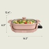 image:imagebella FitsAnywhere SAUTE Make amp Take Skillet NonToxic Ceramic OatmilkBlossom