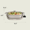 image:imagebella FitsAnywhere SAUTE Make amp Take Skillet NonToxic Ceramic OatmilkOatmilk