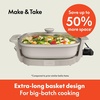 image:imagebella FitsAnywhere SAUTE Make amp Take Skillet NonToxic Ceramic OatmilkOatmilk