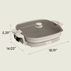 image:imagebella FitsAnywhere SAUTE Make amp Take Skillet NonToxic Ceramic OatmilkOatmilk