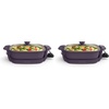image:imagebella FitsAnywhere SAUTE Make amp Take Skillet NonToxic Ceramic OatmilkPlum