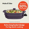 image:imagebella FitsAnywhere SAUTE Make amp Take Skillet NonToxic Ceramic OatmilkPlum