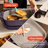 image:imagebella FitsAnywhere SAUTE Make amp Take Skillet NonToxic Ceramic OatmilkPlum