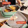 image:imagebella FitsAnywhere SAUTE Make amp Take Skillet NonToxic Ceramic OatmilkSeaglass