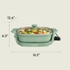 image:imagebella FitsAnywhere SAUTE Make amp Take Skillet NonToxic Ceramic OatmilkSeaglass