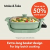 image:imagebella FitsAnywhere SAUTE Make amp Take Skillet NonToxic Ceramic OatmilkSeaglass