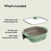 image:imagebella FitsAnywhere SAUTE Make amp Take Skillet NonToxic Ceramic OatmilkSeaglass