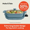 image:imagebella FitsAnywhere SAUTE Make amp Take Skillet NonToxic Ceramic OatmilkSurf