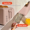 image:imagebella FitsAnywhere Slim Toaster 4 Slice Extra Long amp Wide Slot OatmilkBlossom