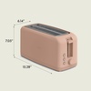 image:imagebella FitsAnywhere Slim Toaster 4 Slice Extra Long amp Wide Slot OatmilkBlossom